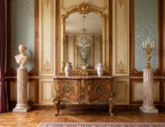 Louis XV Style Ormolu Marquetry Commode after Versailles Original, c. 1880