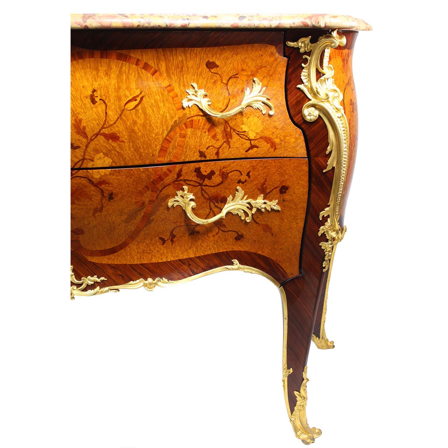Fine French Louis XV Style Ormolu-Mounted Bombe Commode Attr. to François Linke For Sale 3