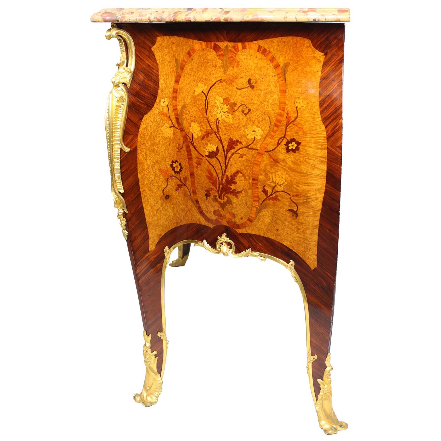Fine French Louis XV Style Ormolu-Mounted Bombe Commode Attr. to François Linke For Sale 6