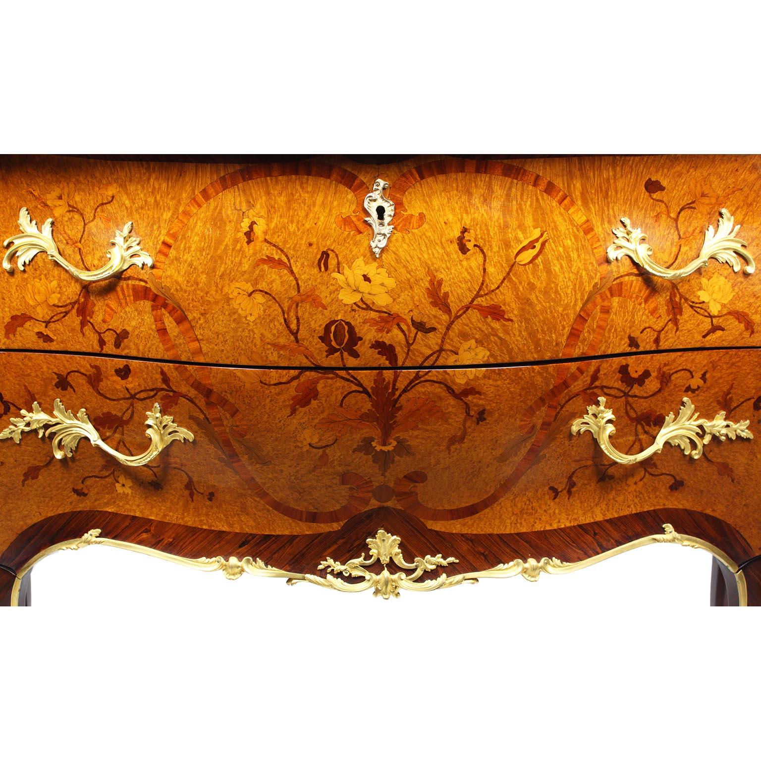 Fine French Louis XV Style Ormolu-Mounted Bombe Commode Attr. to François Linke For Sale 1