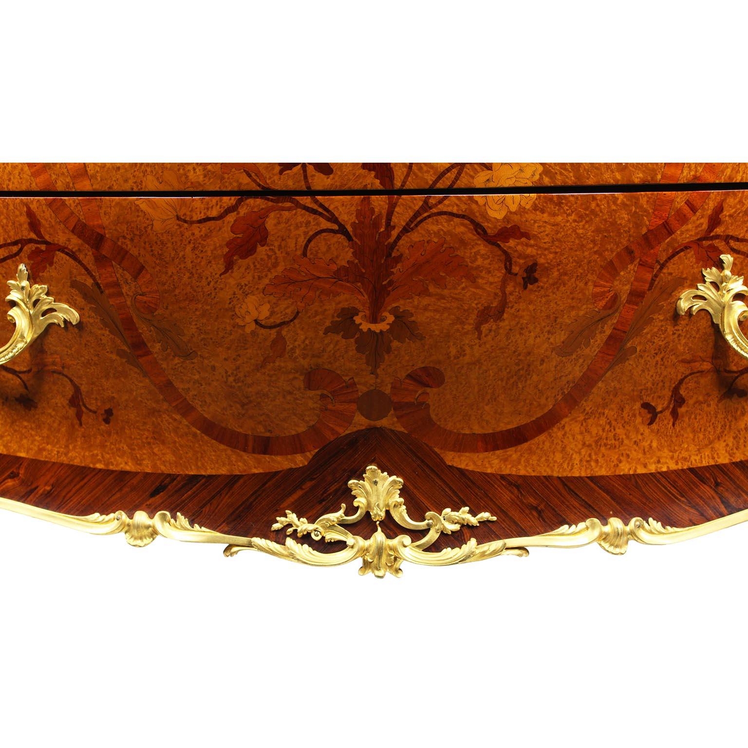 Fine French Louis XV Style Ormolu-Mounted Bombe Commode Attr. to François Linke For Sale 2