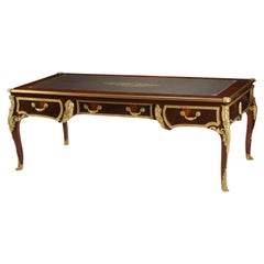 Louis XV Style, Ormolu-Mounted, Bronze Dore, Bureau Plat, Writing Desk!