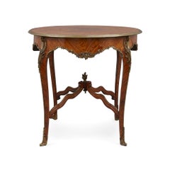 Louis XV Style Ormolu-Mounted Parquetry Circular Centre Table