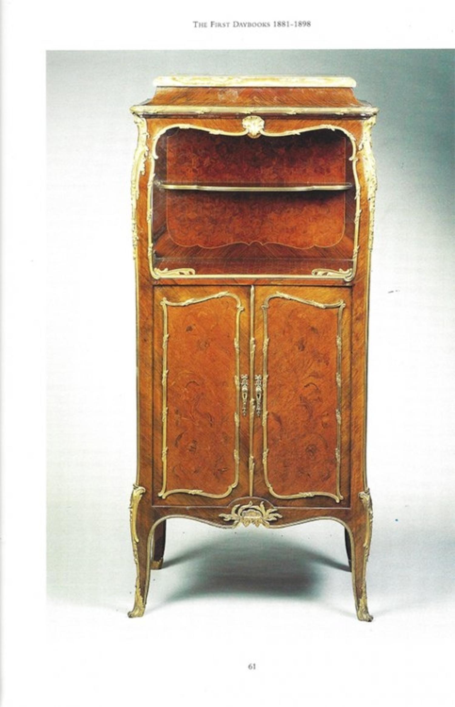European Louis XV Style Ormolu Tulipwood Music Cabinet by Linke For Sale