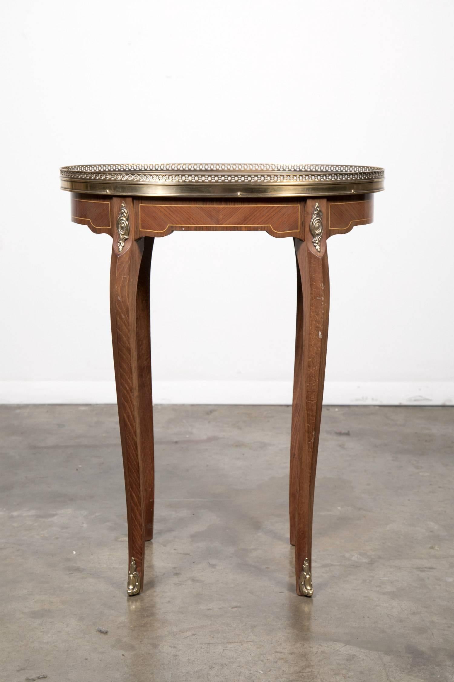 Louis XV Style Oval Kingwood Bouillotte Table 3