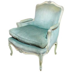 Louis XV Style Paint Decorated Bergere
