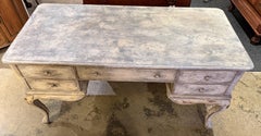 Louis XV Style Paint Decorated Kneehole Desk