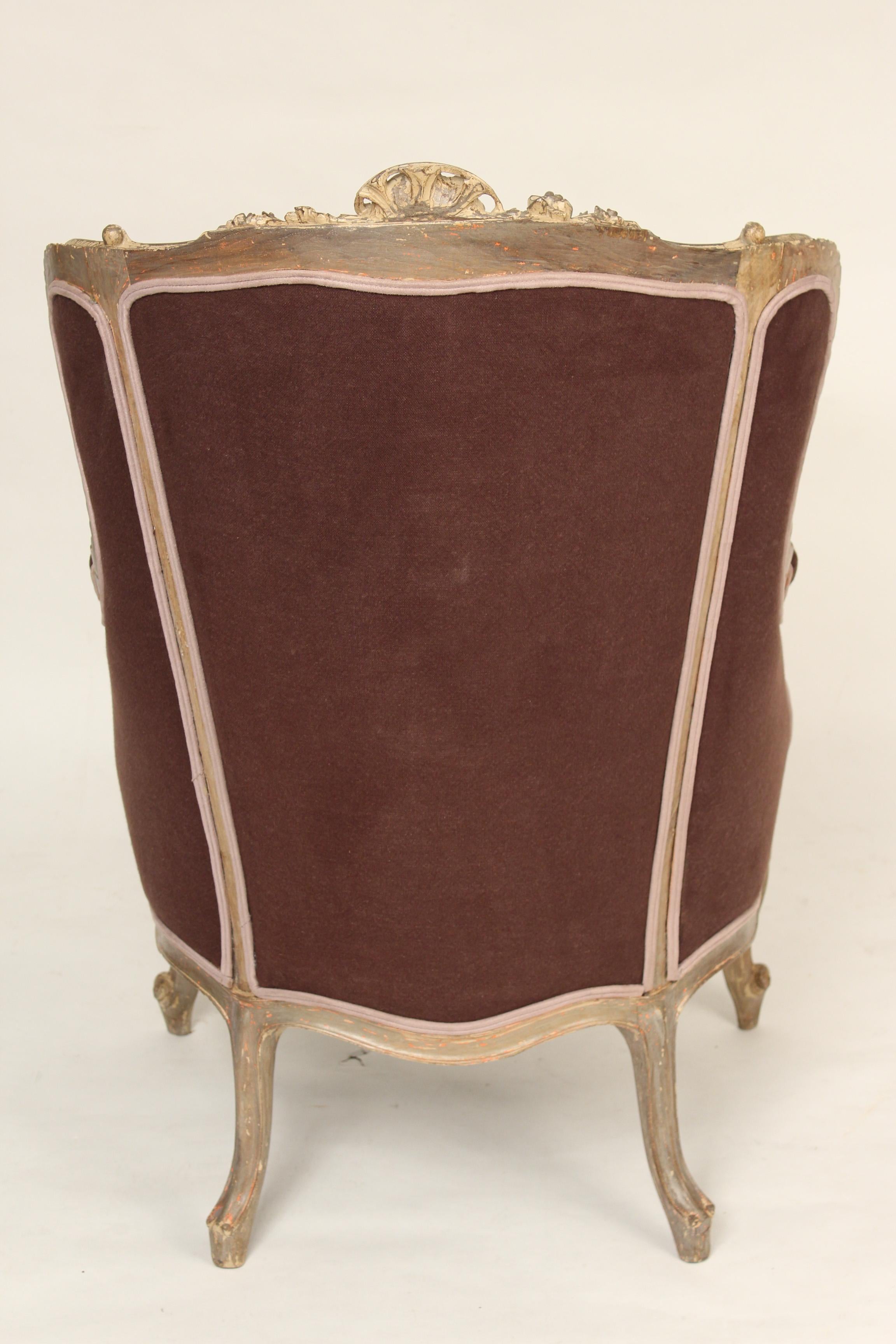 Mid-20th Century Louis XV Style Painted Bergere