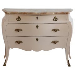 Louis XV Style Painted Bombe Commode