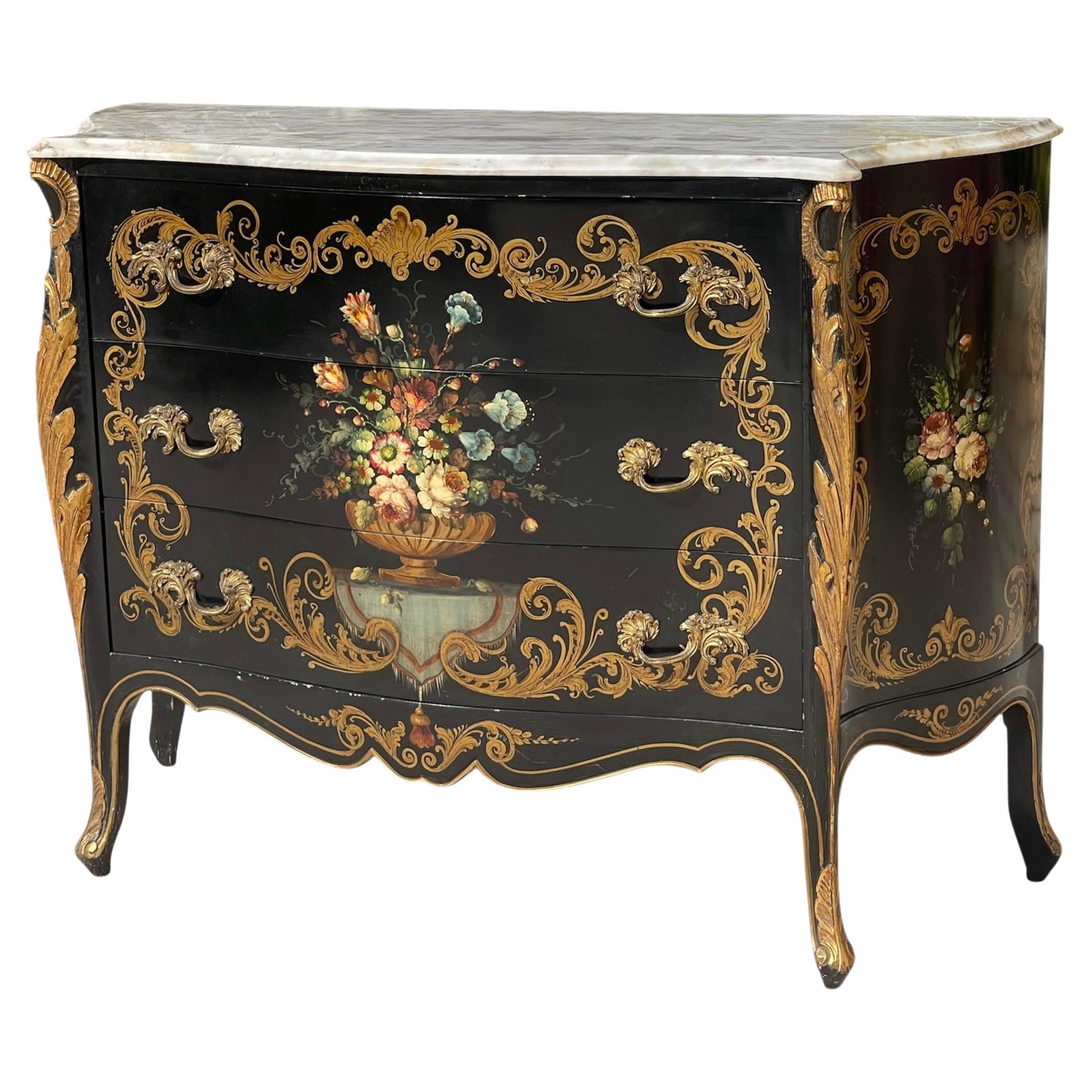 Louis XV Style Painted Chest Of Drawers