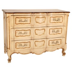 Louis XV Style Painted Chest of Drawers Made by Joseph F. Milbeck