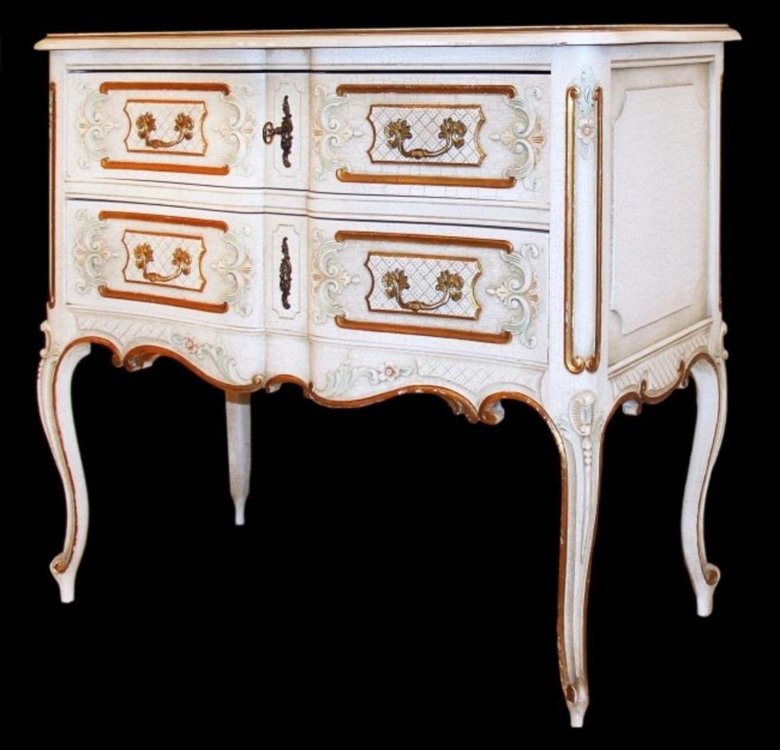 20th Century Louis XV Style Painted Commode For Sale