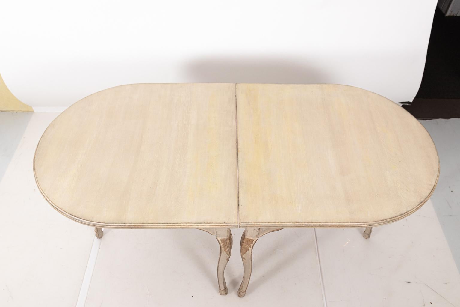 Louis XV Style Painted Demilune Table For Sale 1