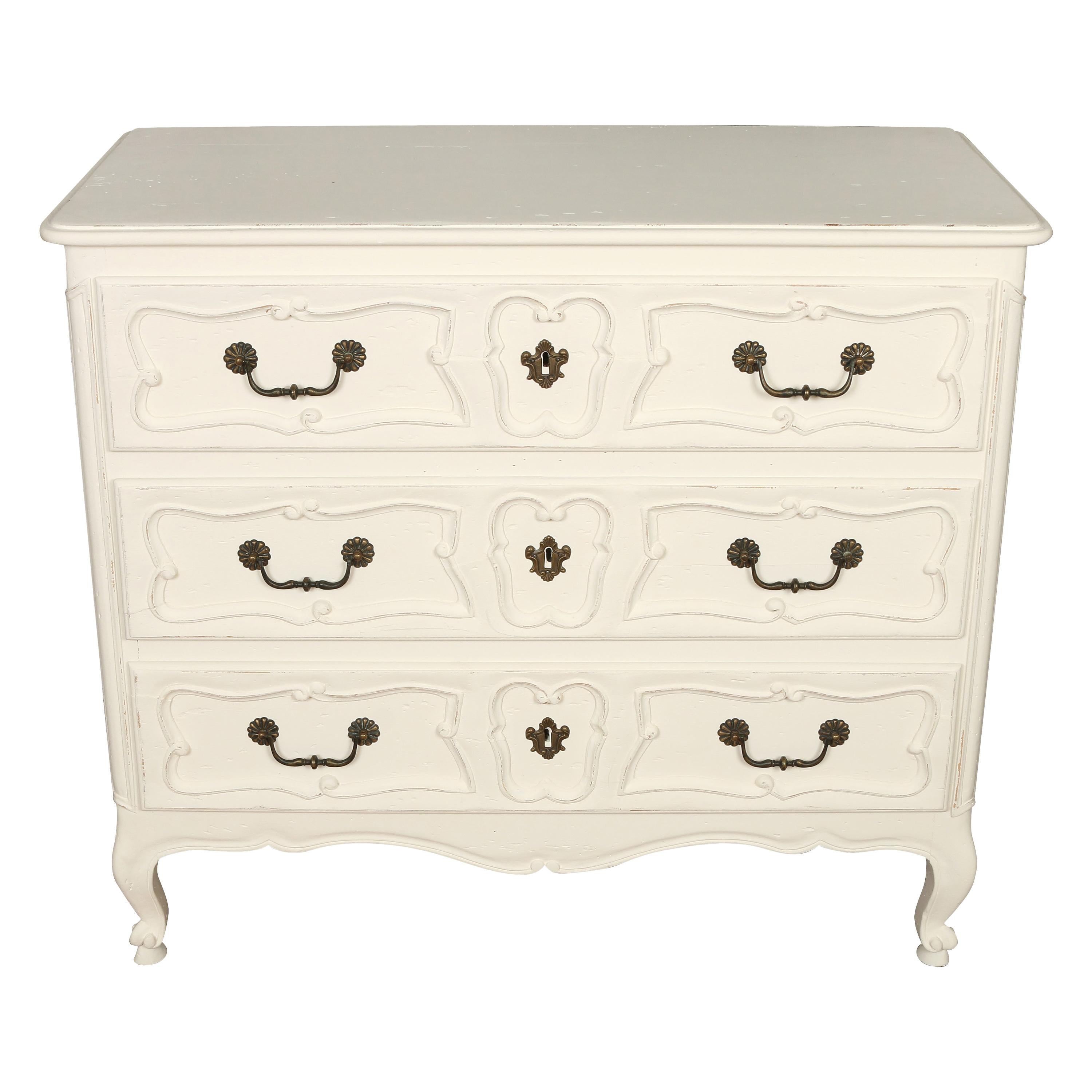 Louis XV Style Painted French Commode