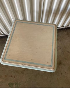 Louis XV Style Vintage Side Table, Pale Blue Finish, Circa 1950s