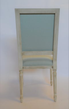 Louis XVI Style Painted Square Back Side or Dining Chair for custom order