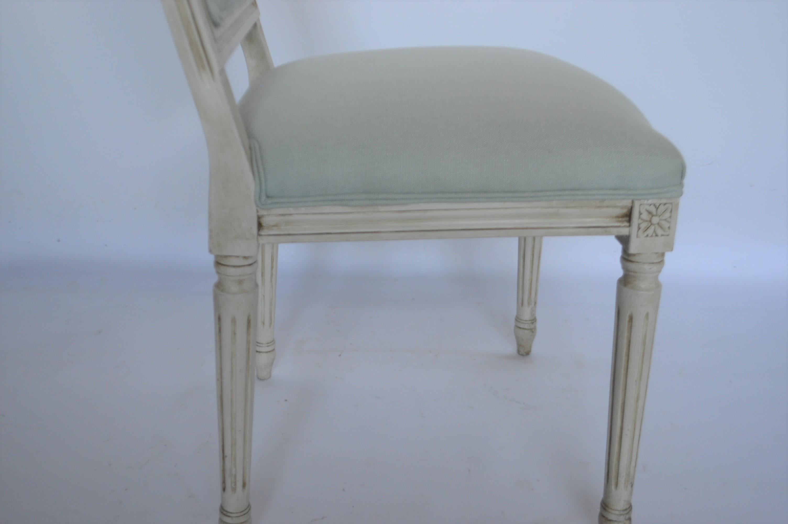 Louis XV Style Painted Square Back Dining Chair for custom order In New Condition For Sale In Oakville, ON