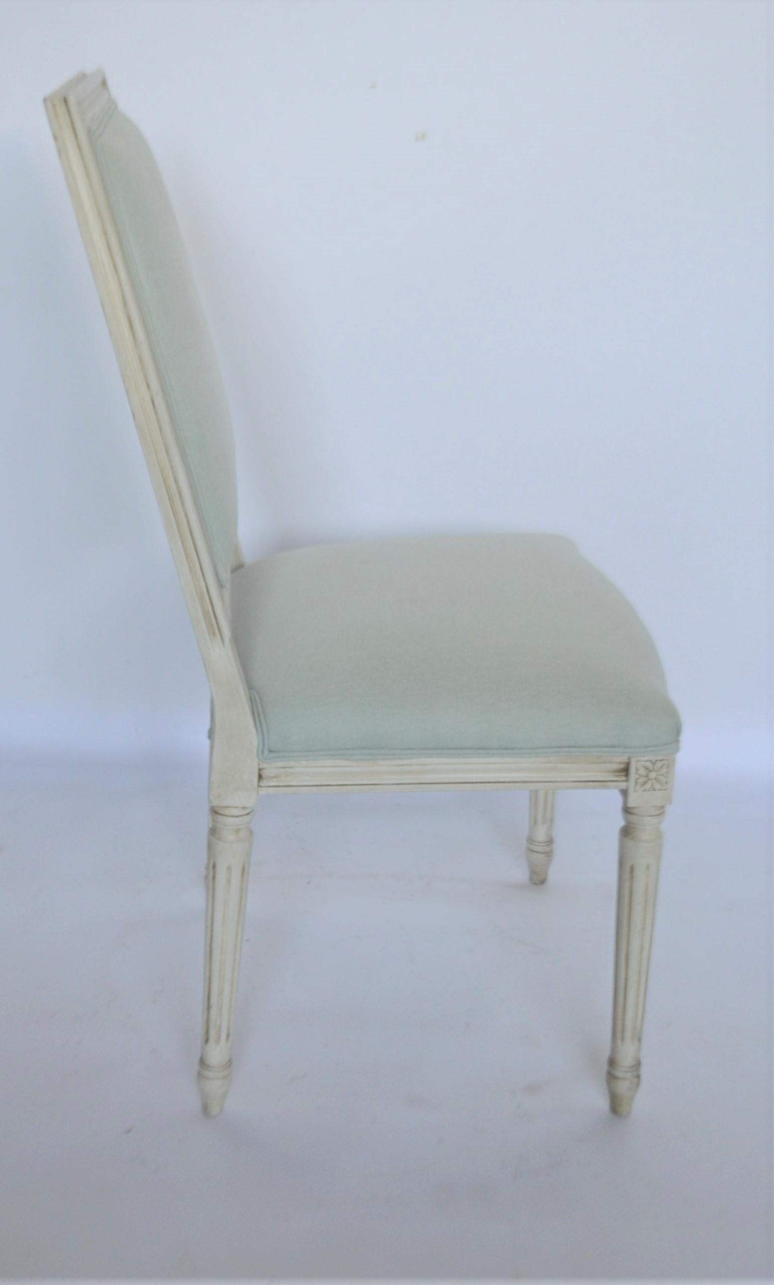 Louis XV Style Painted Square Back Dining Chair for custom order For Sale 2