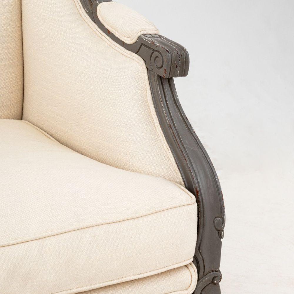 Louis XV Stil Gemaltes Wood Bergere im Zustand „Gut“ im Angebot in Astoria, NY