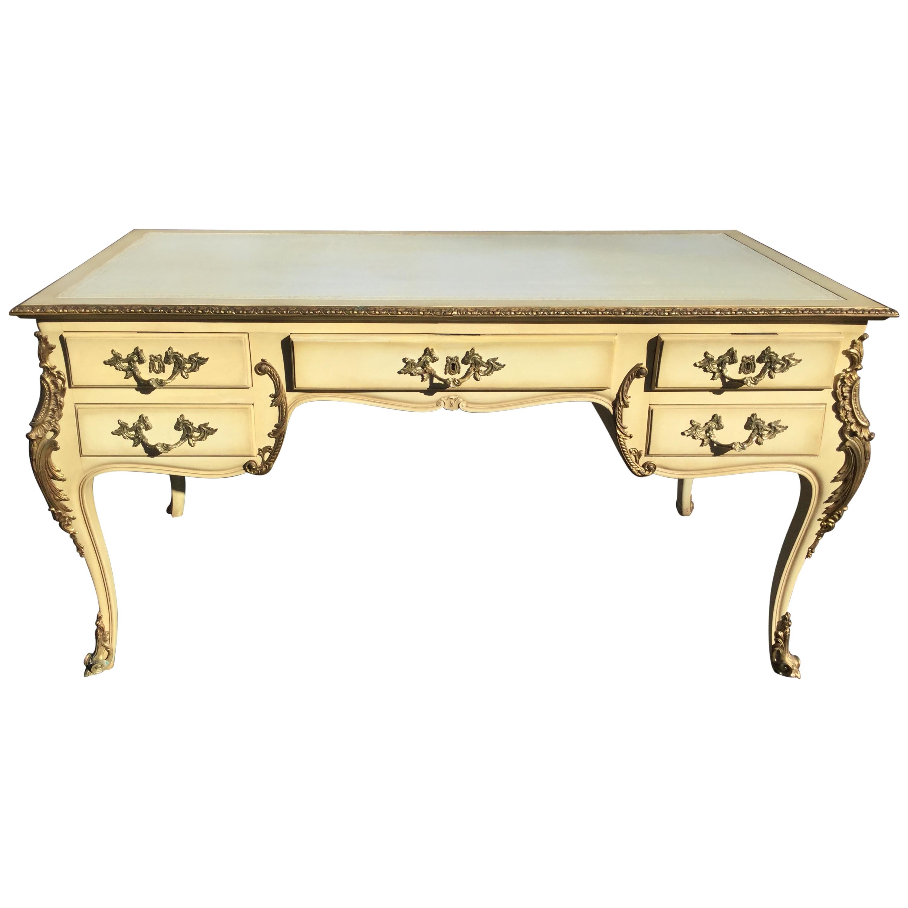 Antique Louis XV Painted Partners Desk at 1stdibs