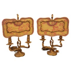 Louis XV style pair of Bronze Candelabras