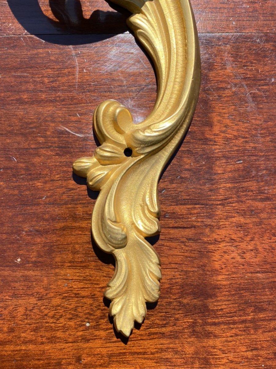 Louis XV Style, Pair of Gilt Bronze Sconces, 19th Century For Sale 5