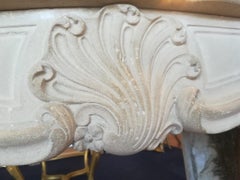 Louis XV Style, Parisian Fireplace Mantel Made in Clamart Stone, 20th Century