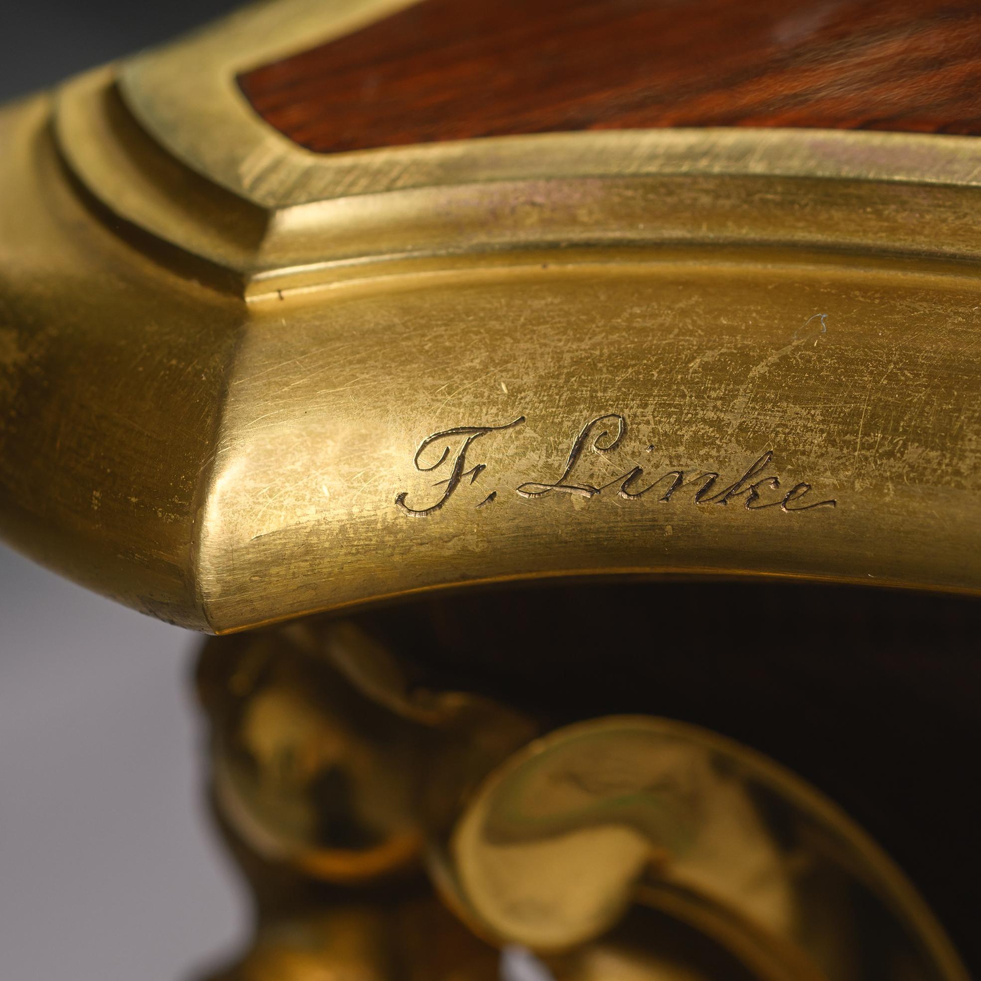 Louis XV Style Parquetry Bombé Commode by François Linke, Circa 1900 For Sale 5