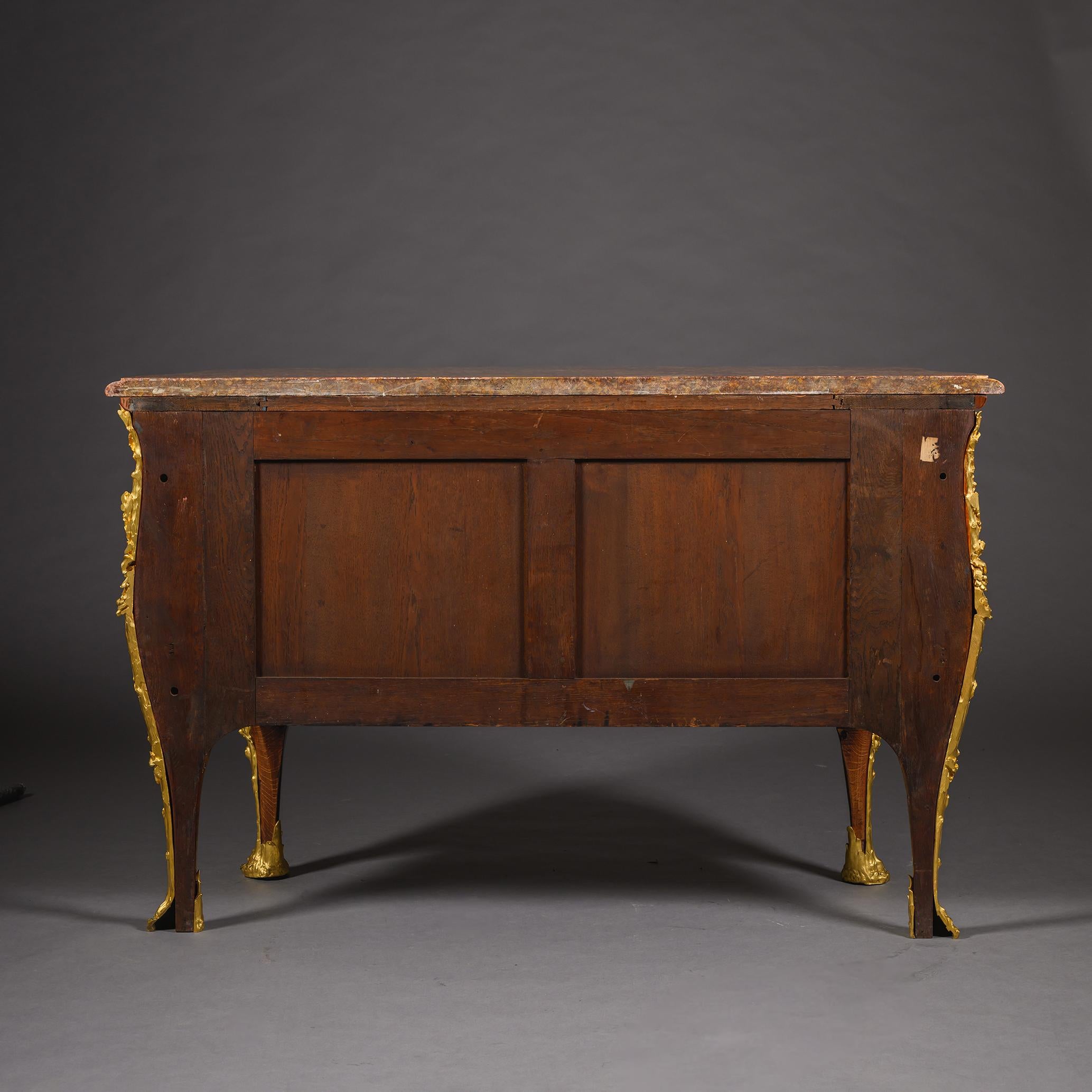 Similoro Commode in stile Luigi XV con intarsio di Cressent, Francia, 1880 ca. in vendita