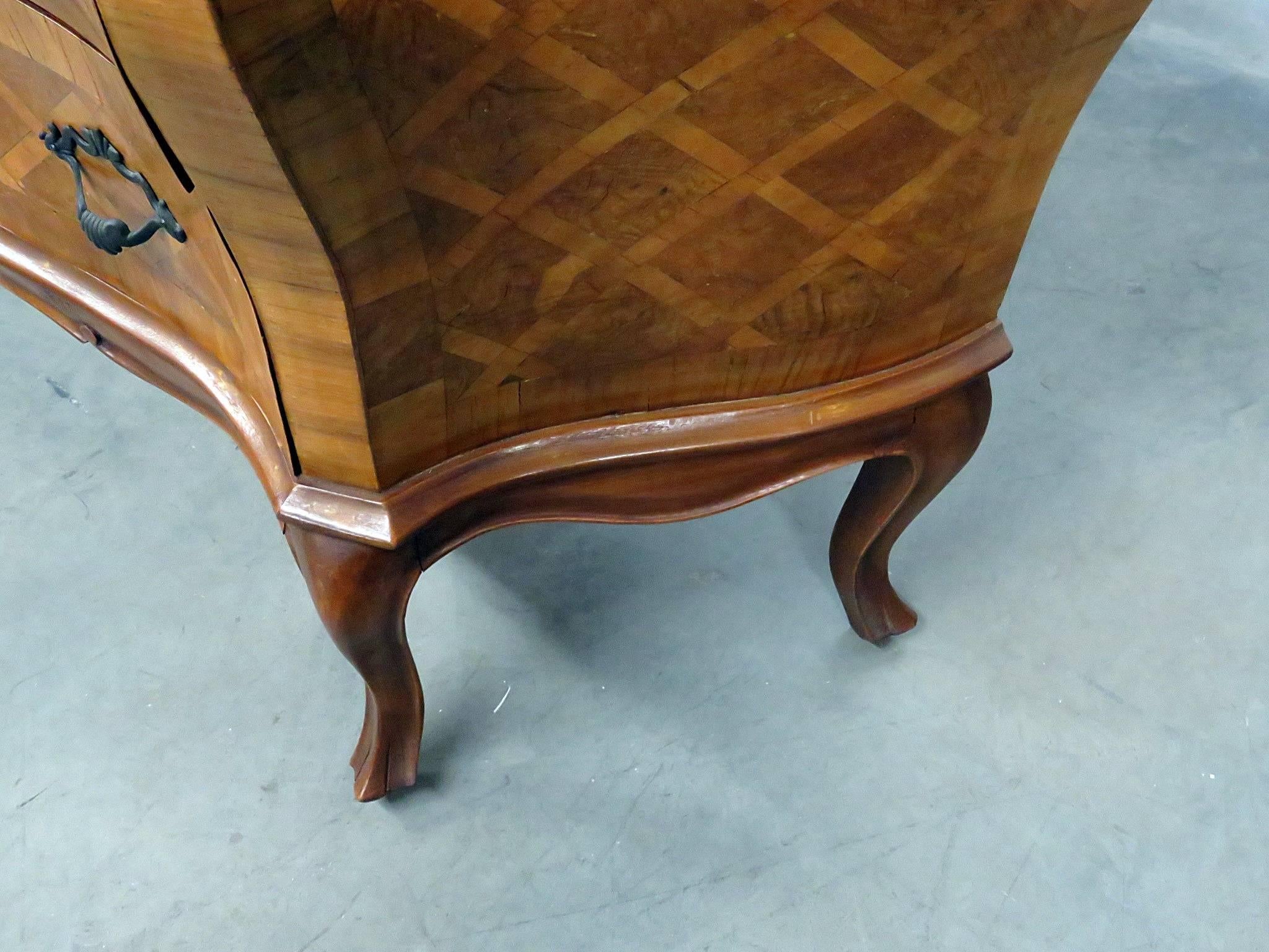 20th Century Louis XV Style Parquetry Commode