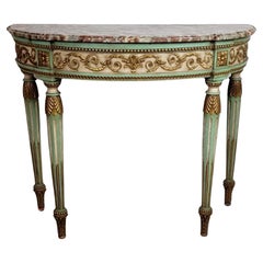 Louis XV Style Patinated Console With Its Marble 