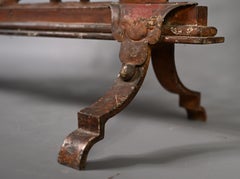 Antique Louis XV Style Hand-Painted Iron Firescreen, French, 1900