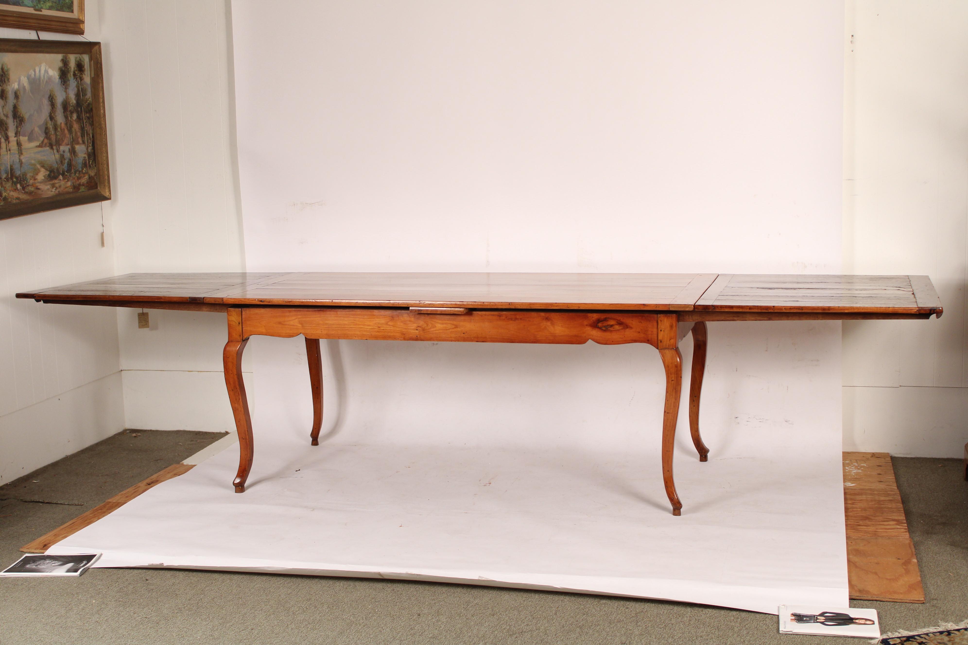 French Louis XV Style Provincial Fruit Wood Dining Room Table