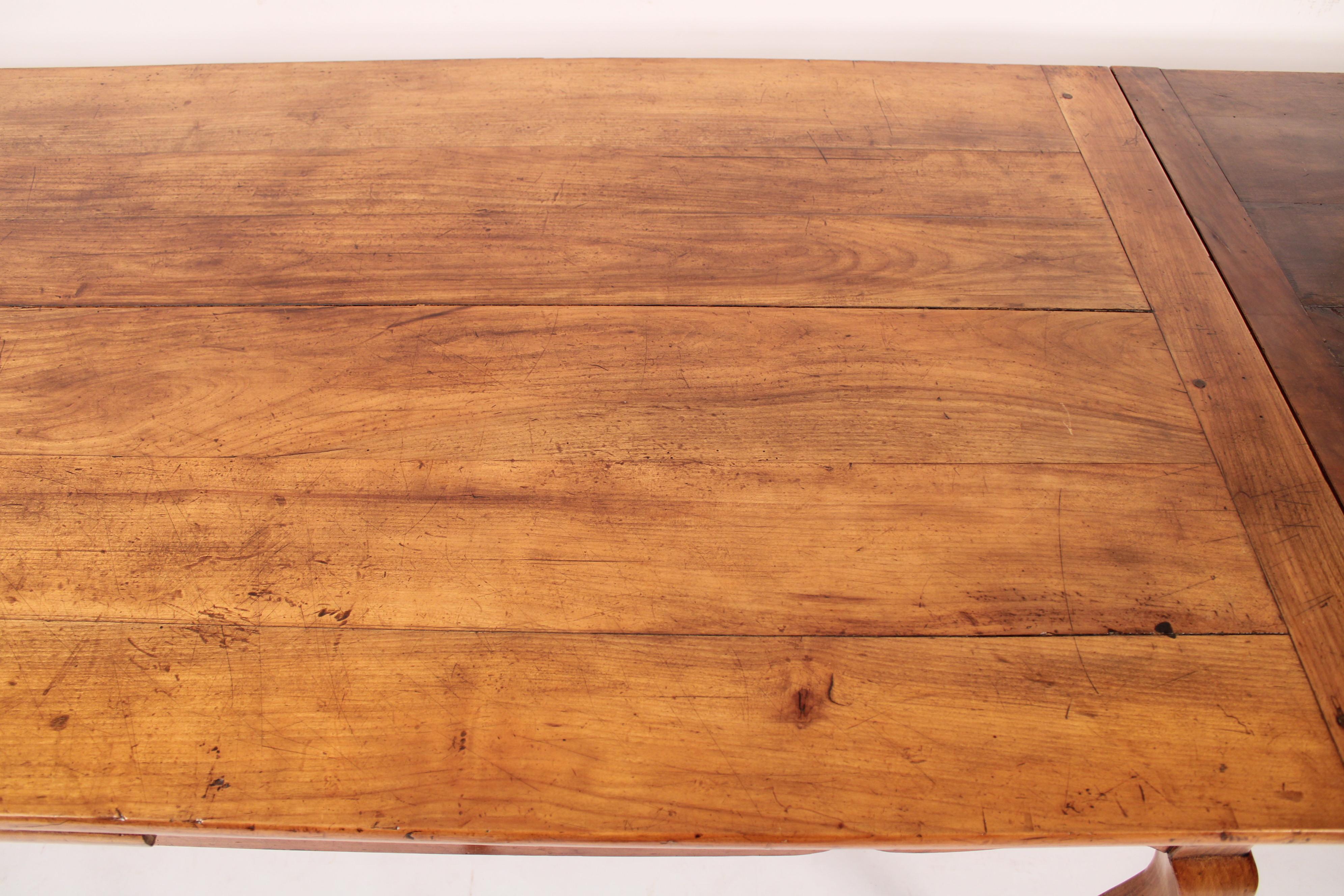 Fruitwood Louis XV Style Provincial Fruit Wood Dining Room Table