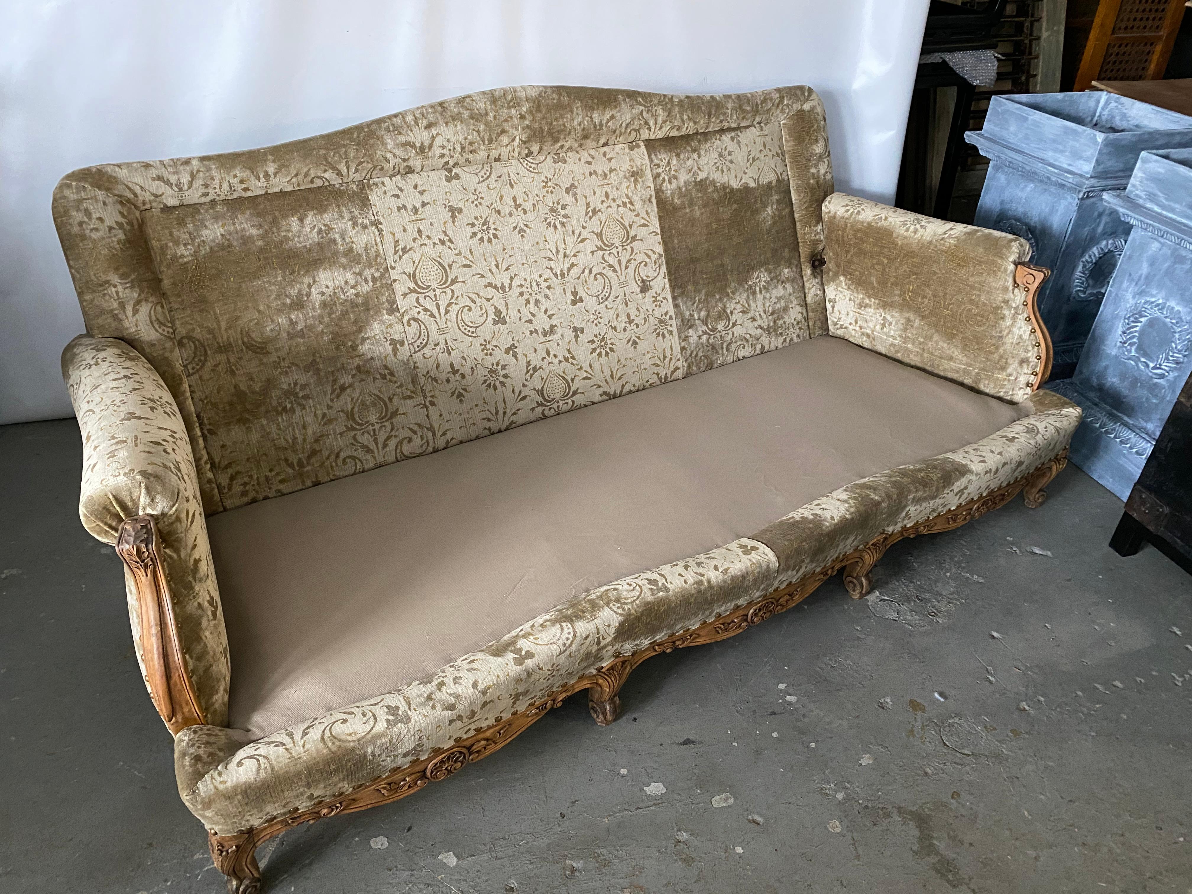 Upholstery Louis XV Style Provincial Sofa