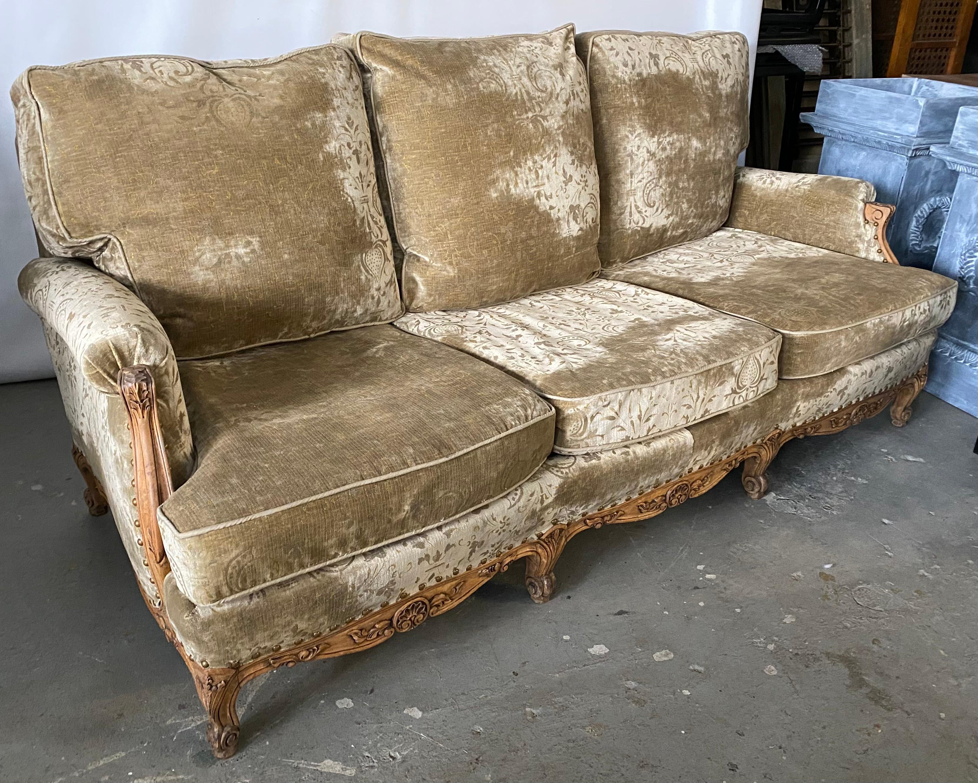 vintage french provincial sofa