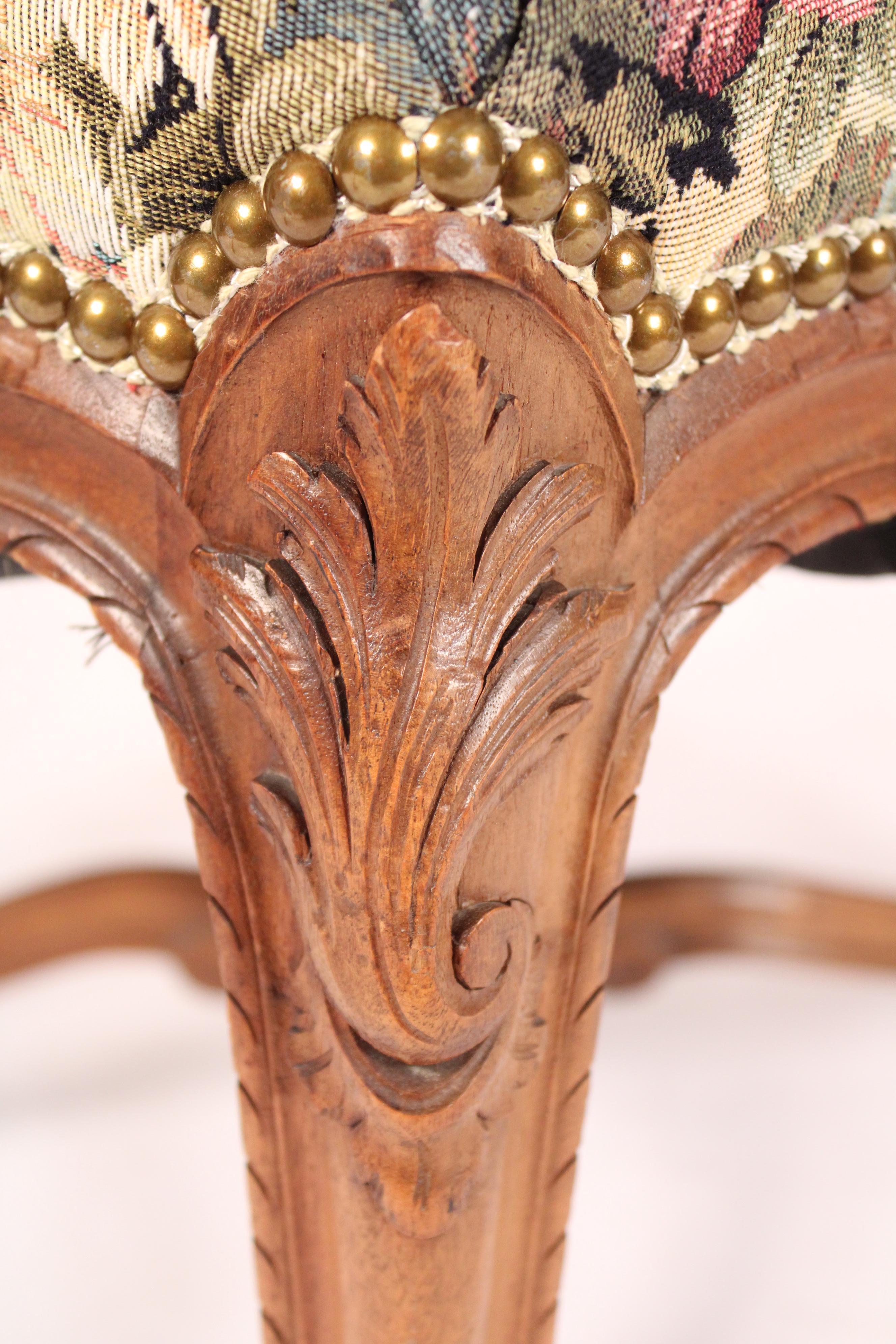 Louis XV Style Provincial Walnut Bench For Sale 3
