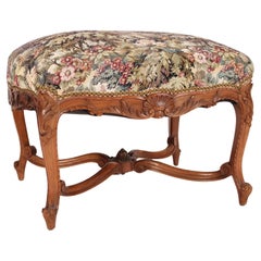 Louis XV Style Provincial Walnut Bench