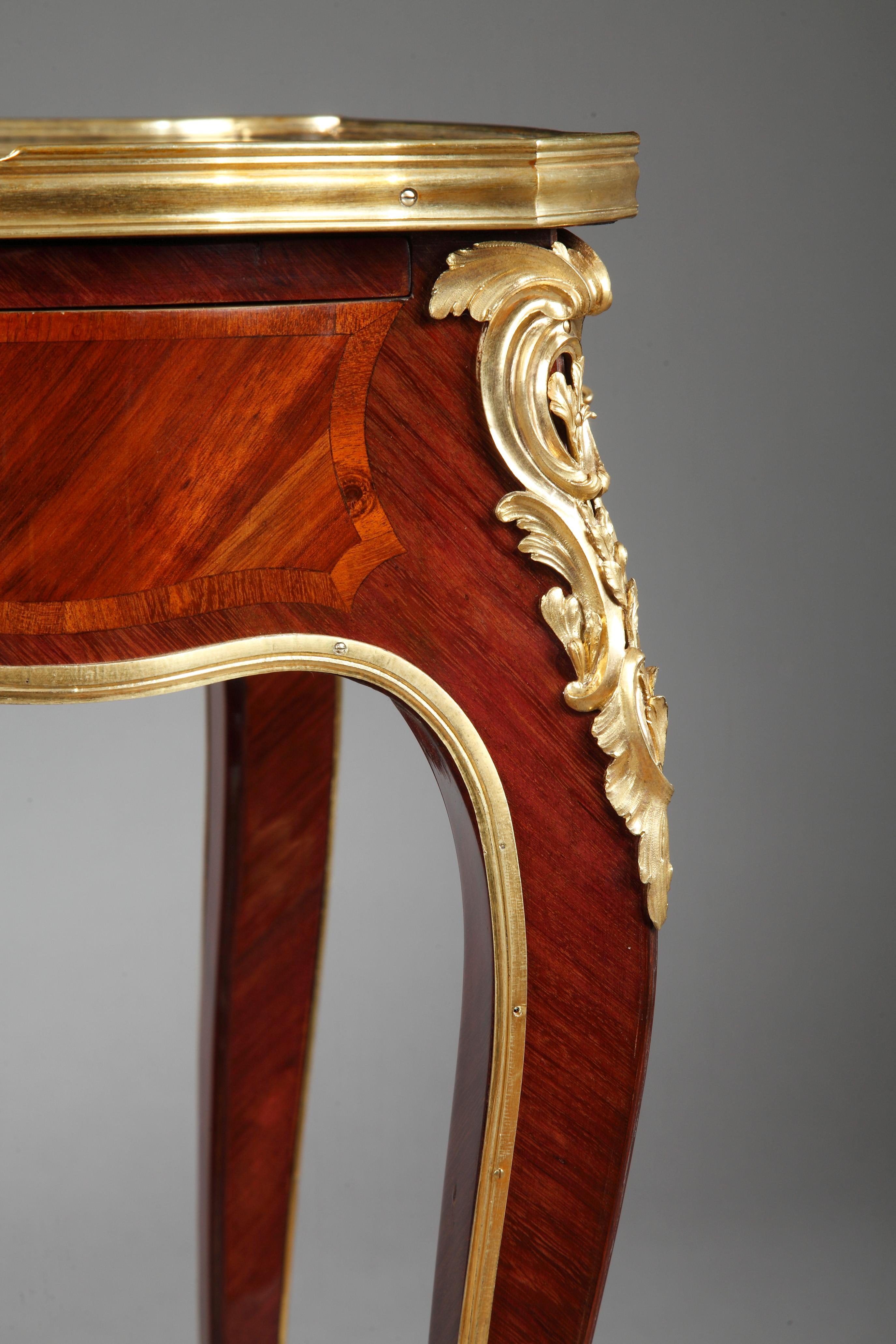 Louis XV Style Reading Table Attributed to H. Dasson, France, Circa 1885 For Sale 2