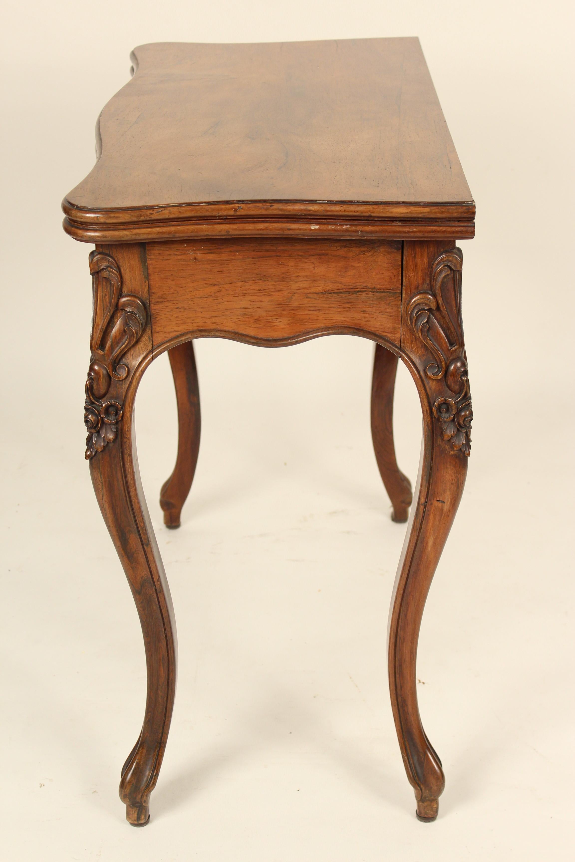 European Louis XV Style Rosewood Games Table