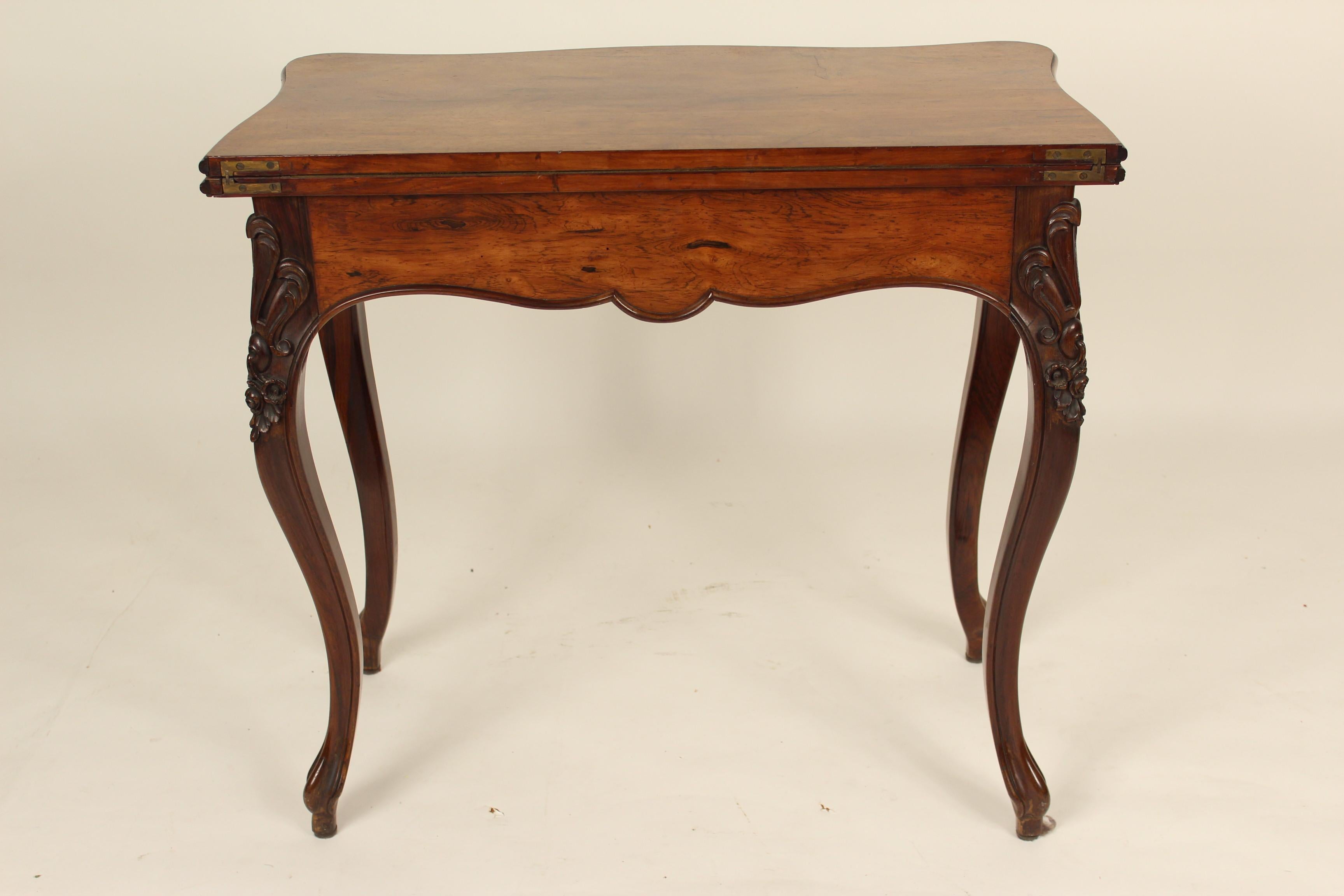 Louis XV Style Rosewood Games Table In Good Condition In Laguna Beach, CA