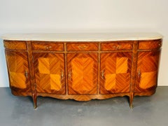 Louis XV Style Rosewood Inlaid Sideboard, Credenza, Cabinet, Bronze Mounted