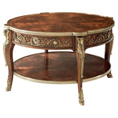 Louis XV Style Round Cocktail Table
