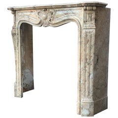 Louis XV Style Sarrancolin Marble Fireplace