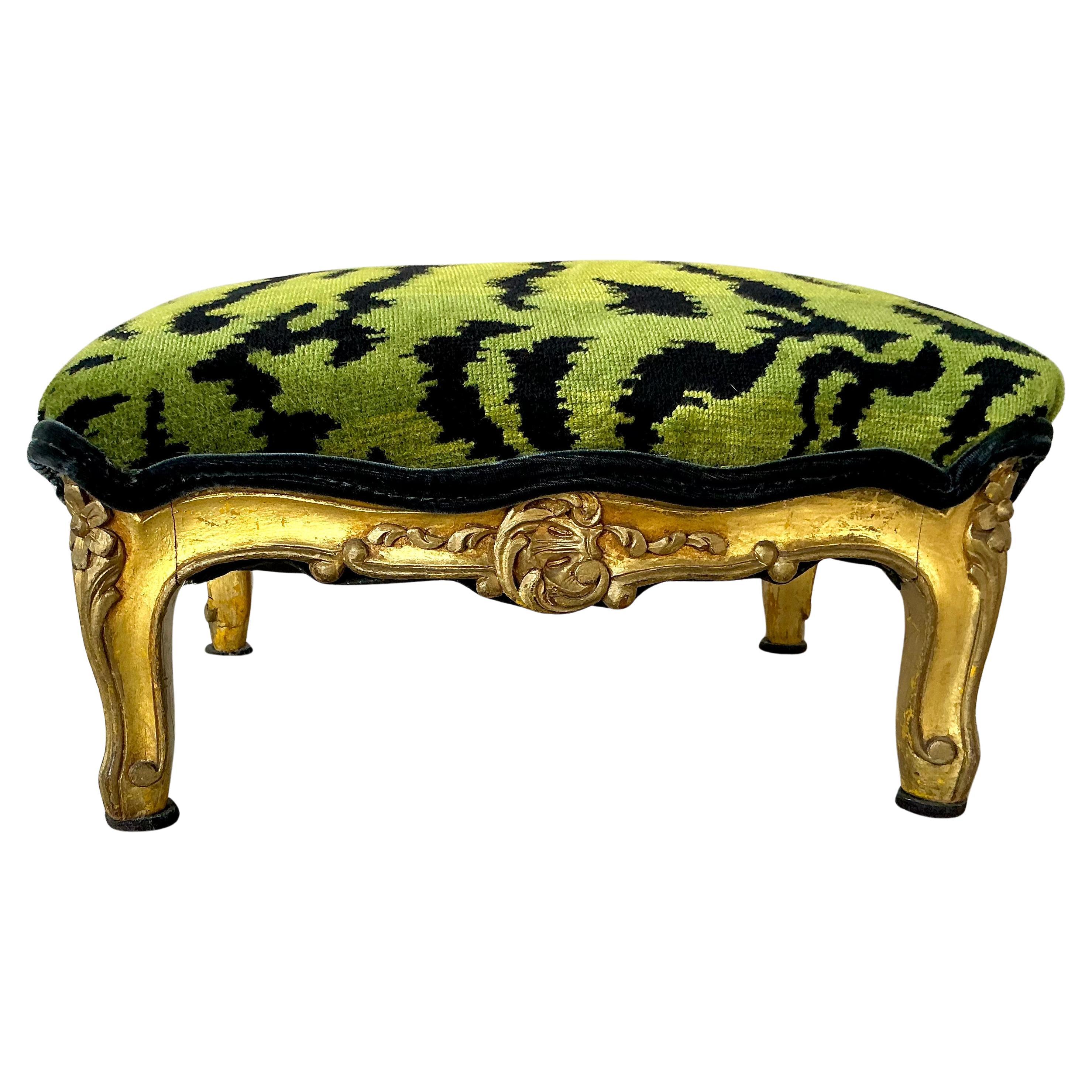 Louis XV Style Scalamandrè Footstool For Sale