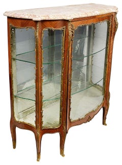 Louis XV Style Serpentine Fronted Display Cabinet