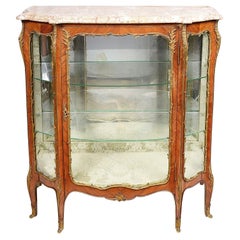Louis XV style Serpentine fronted Display cabinet.