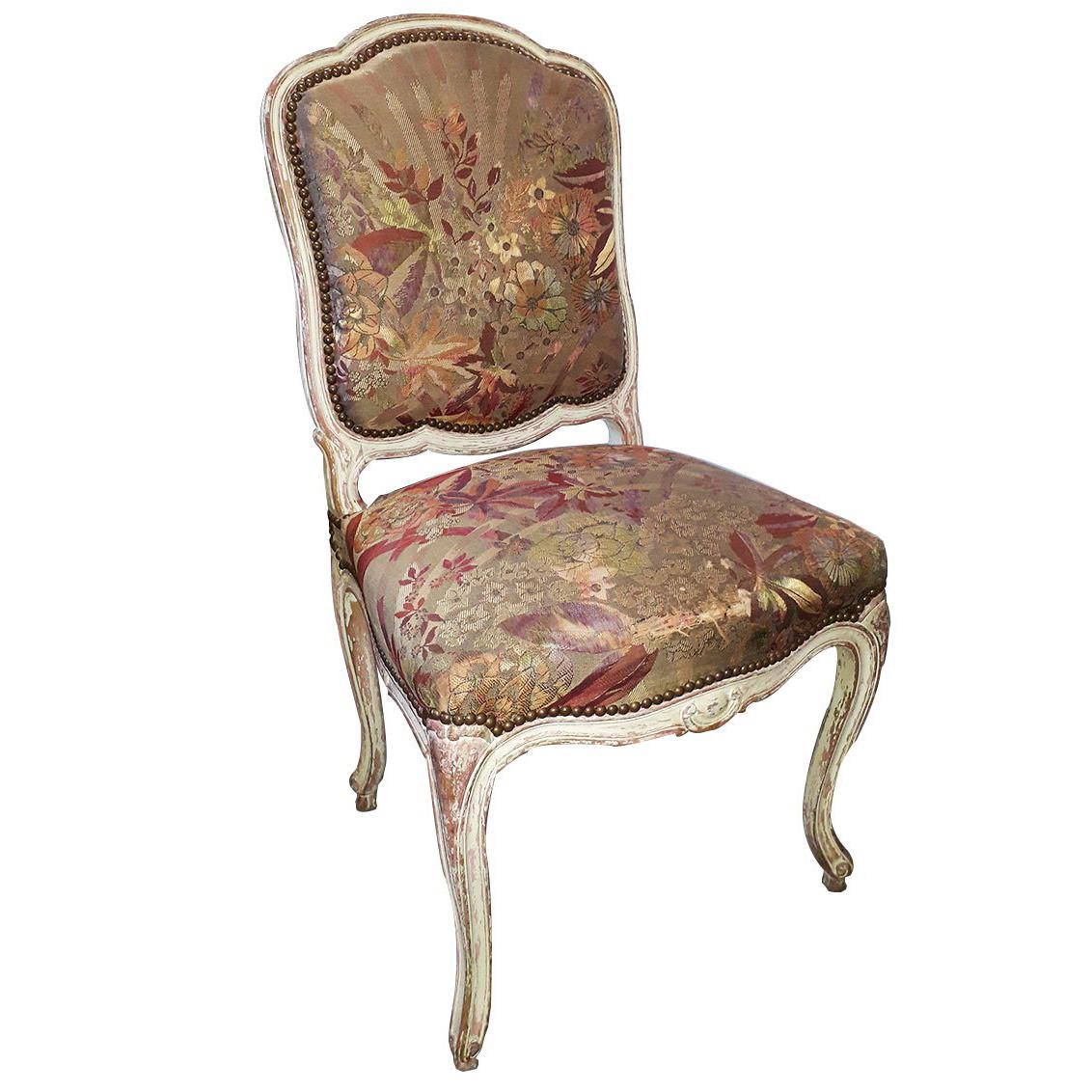 Louis XV Stil Satz von 4 Stühlen