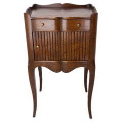 Louis XV Style Side Cabinet Nightstand French Oak Bedside Table, circa 1920