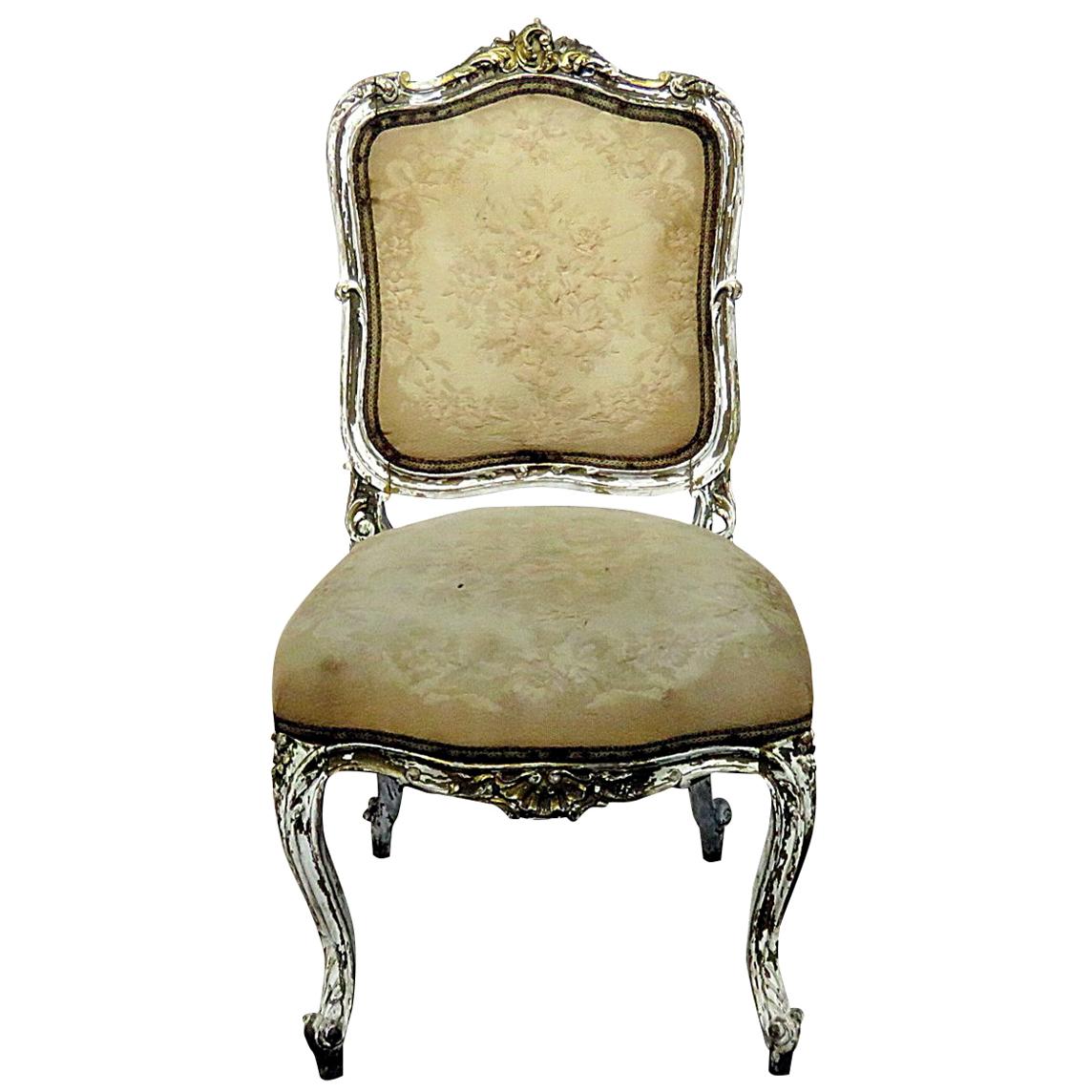 Chaise d'appoint de style Louis XV